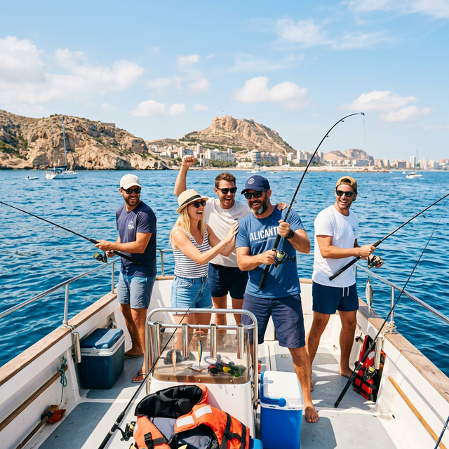 Salida de pesca en barco Alicante
